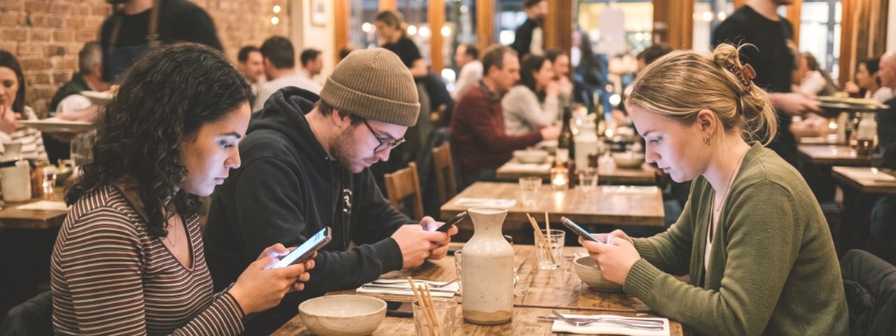 Customer browsing a digital menu on their phone